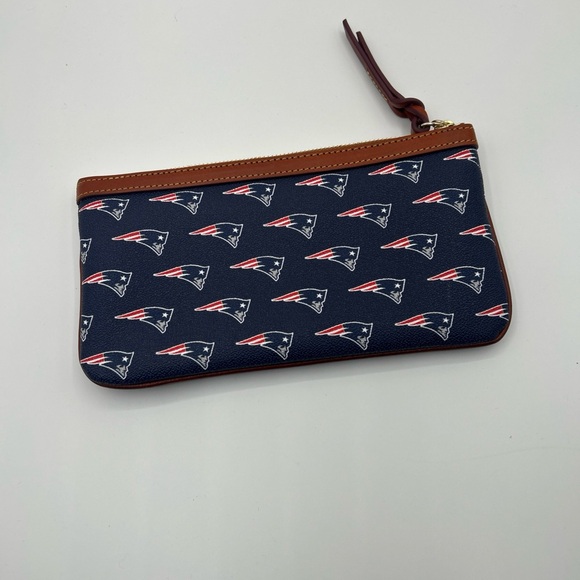 Dooney & Bourke Navy and Brown Wristlet - Picture 3 of 12